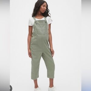 MATERNITY. Overalls. Size small. Green. Expandable sides